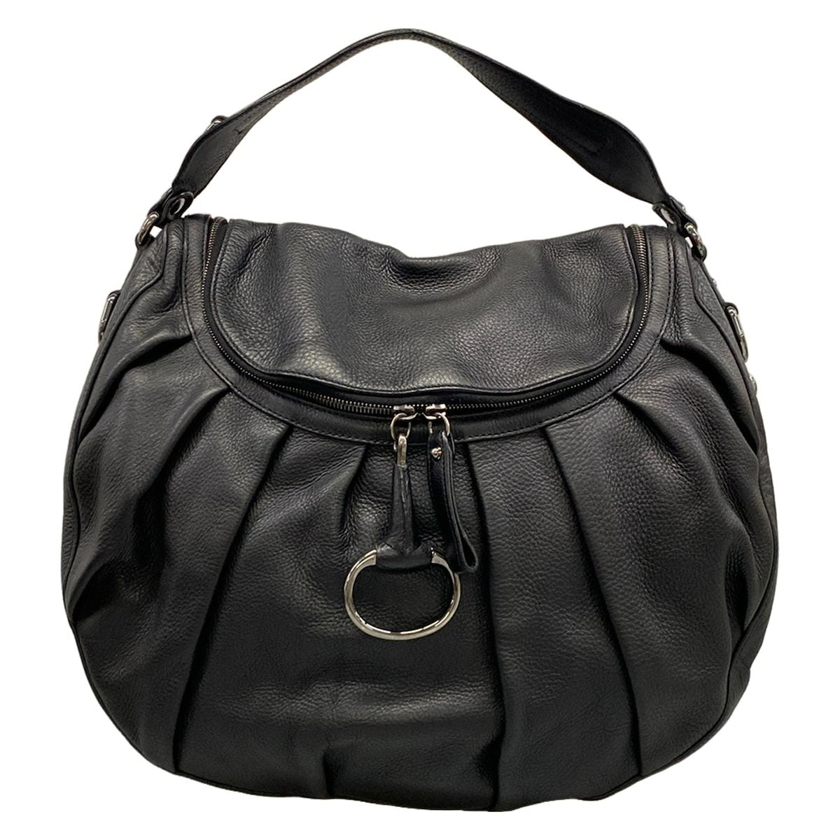 Gucci Shoulder Bag Icon Bit Black Leather