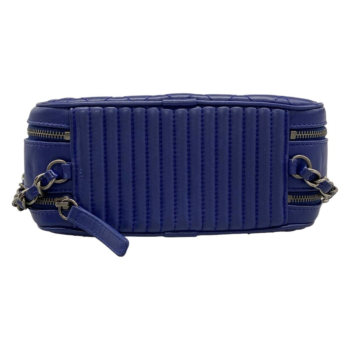 Chanel Shoulder Bag Coco Boy Blue Chain Vintage Silver — view 5