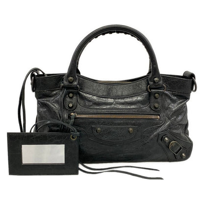 Balenciaga Handbag the Fast Black Leather