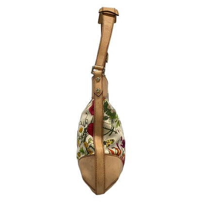 Gucci Shoulder Bag Flora Hasla Bit Ivory Beige Multi Leather — view 4