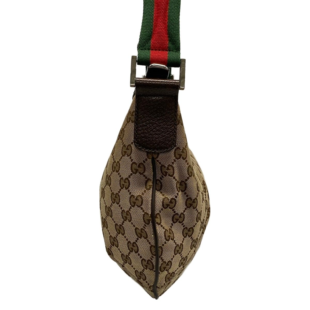 Gucci Shoulder Bag GG Pattern Sherry Dark Brown Beige Multi Leather — view 4
