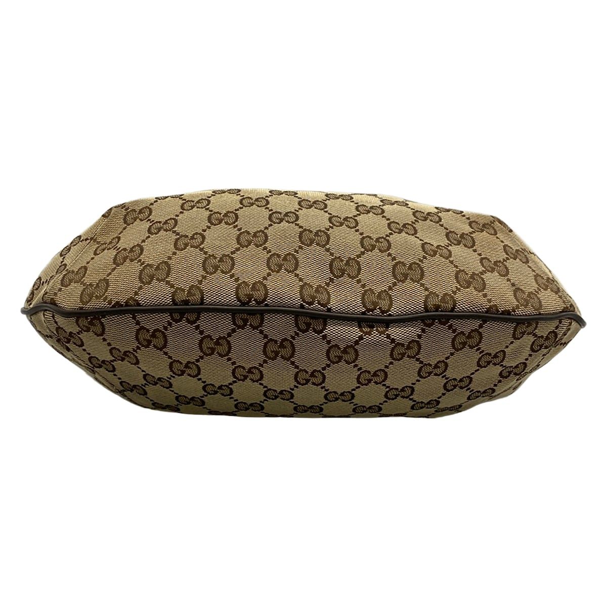 Gucci Shoulder Bag GG Pattern Sherry Dark Brown Beige Multi Leather — view 5