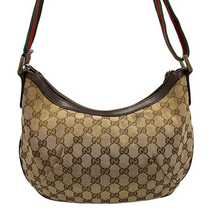 Gucci Shoulder Bag GG Pattern Sherry Dark Brown Beige Multi Leather — view 3