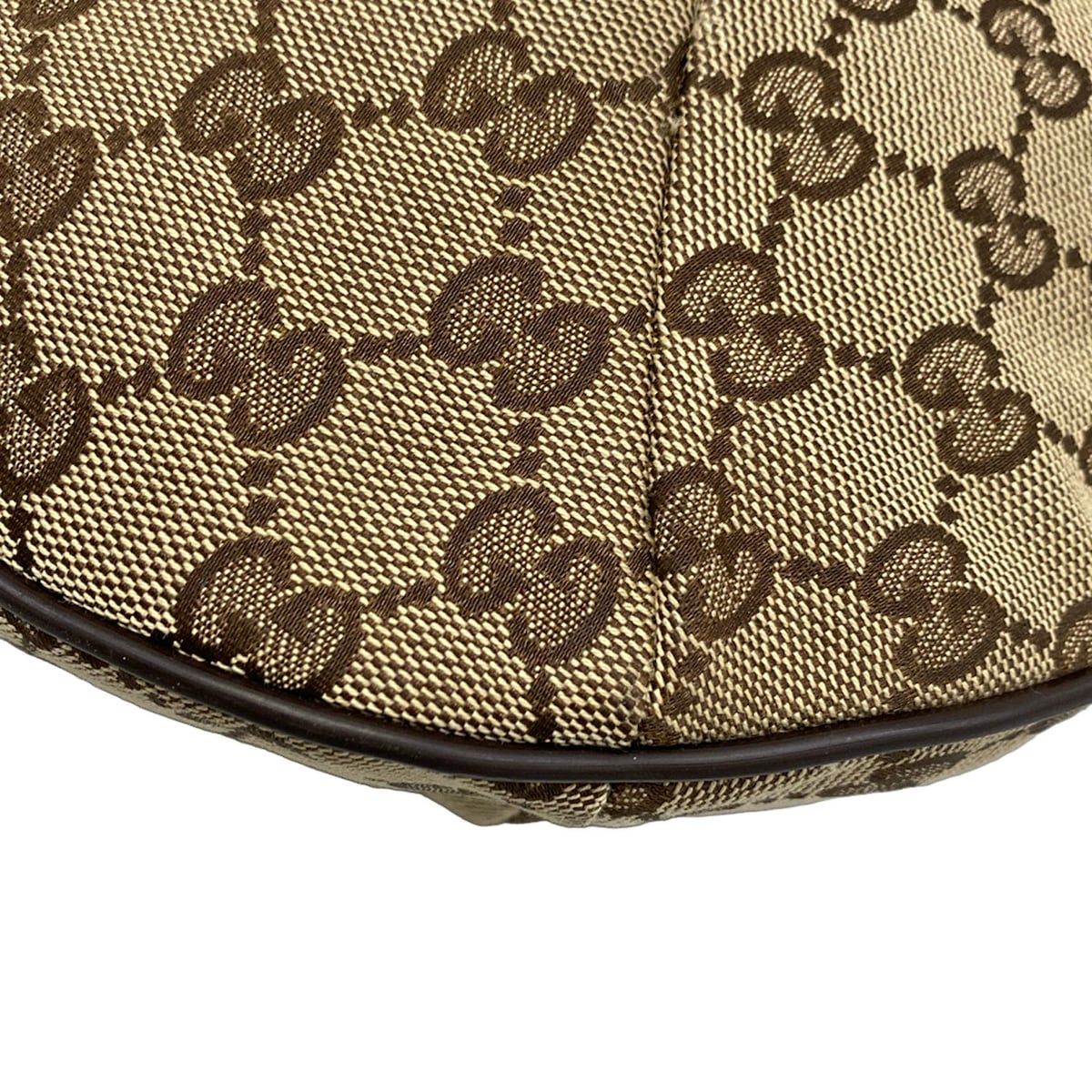 Gucci Shoulder Bag GG Pattern Sherry Dark Brown Beige Multi Leather — view 6
