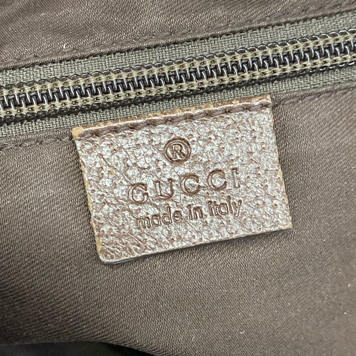 Gucci Shoulder Bag GG Pattern Sherry Dark Brown Beige Multi Leather — view 8