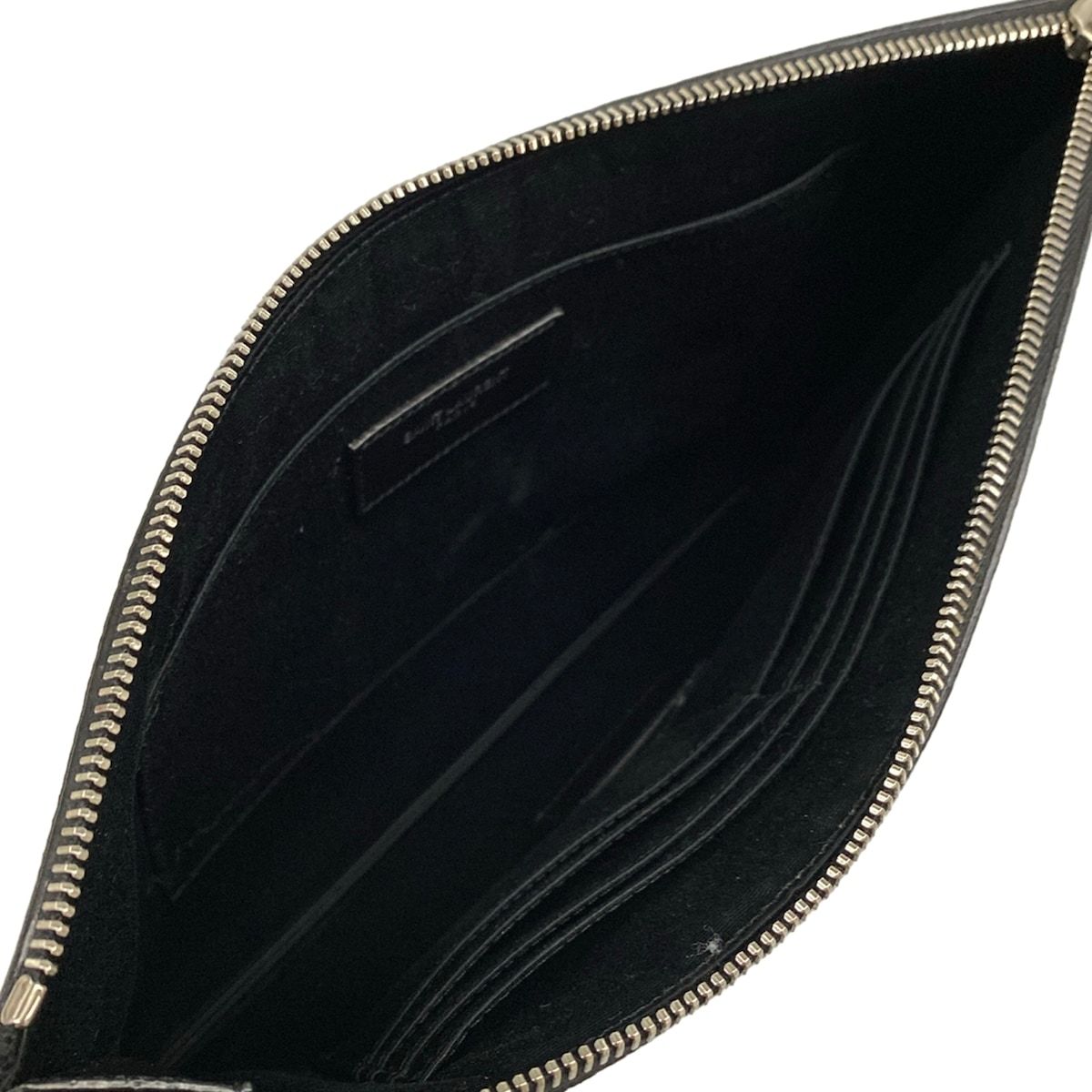 Saint Laurent Paris Clutch Black Leather — view 7