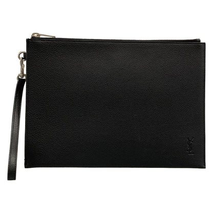 Saint Laurent Paris Clutch Black Leather