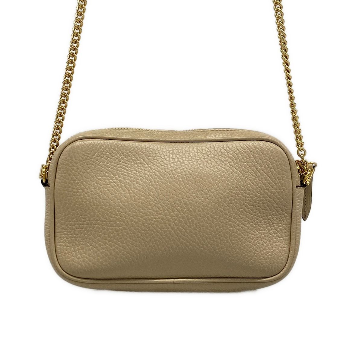 Gucci Shoulder Bag GG Marmont Mini Beige Chain Detachable Strap Leather — view 3