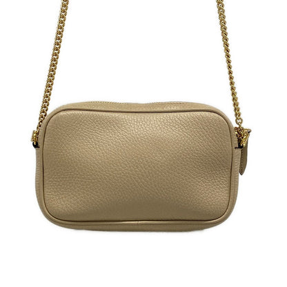 Gucci Shoulder Bag GG Marmont Mini Beige Chain Detachable Strap Leather — view 3