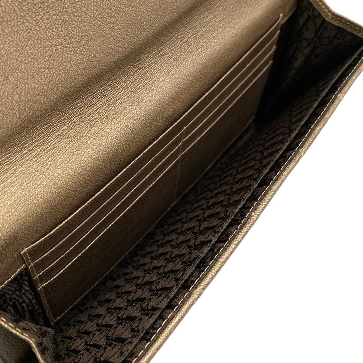 Dior Clutch Cannage Stitch Gold Leather — view 7