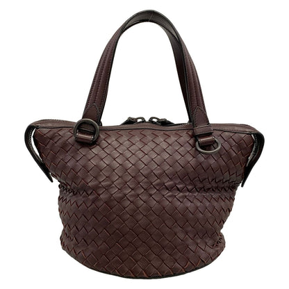 Bottega Veneta Handbag Tambura Bag Intrecciato Dark Brown Leather — view 3