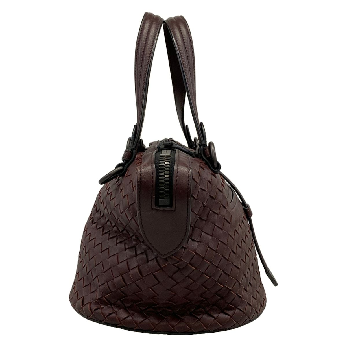 Bottega Veneta Handbag Tambura Bag Intrecciato Dark Brown Leather — view 2