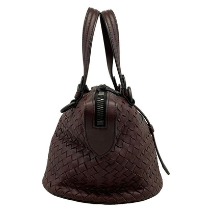 Bottega Veneta Handbag Tambura Bag Intrecciato Dark Brown Leather — view 2