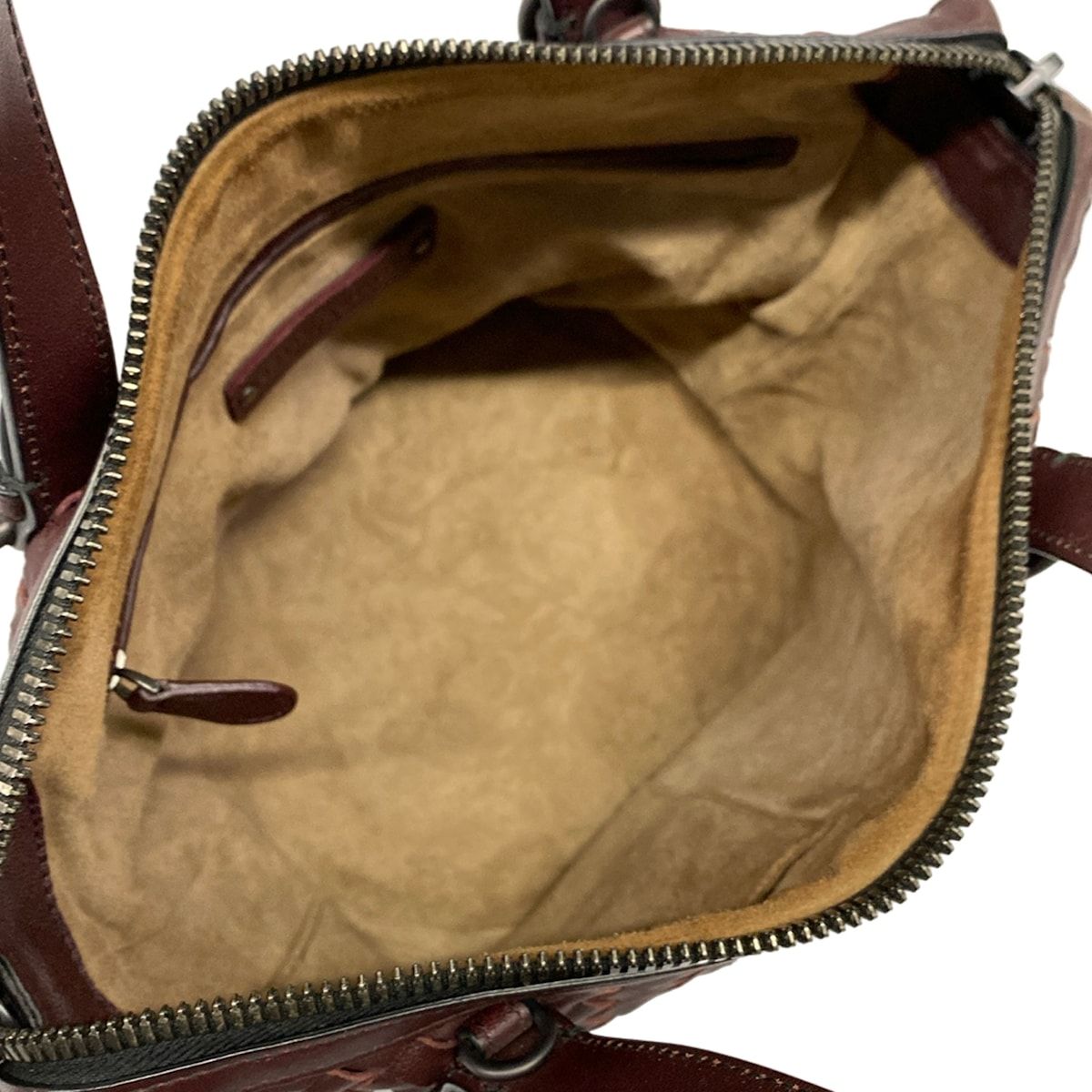 Bottega Veneta Handbag Tambura Bag Intrecciato Dark Brown Leather — view 7