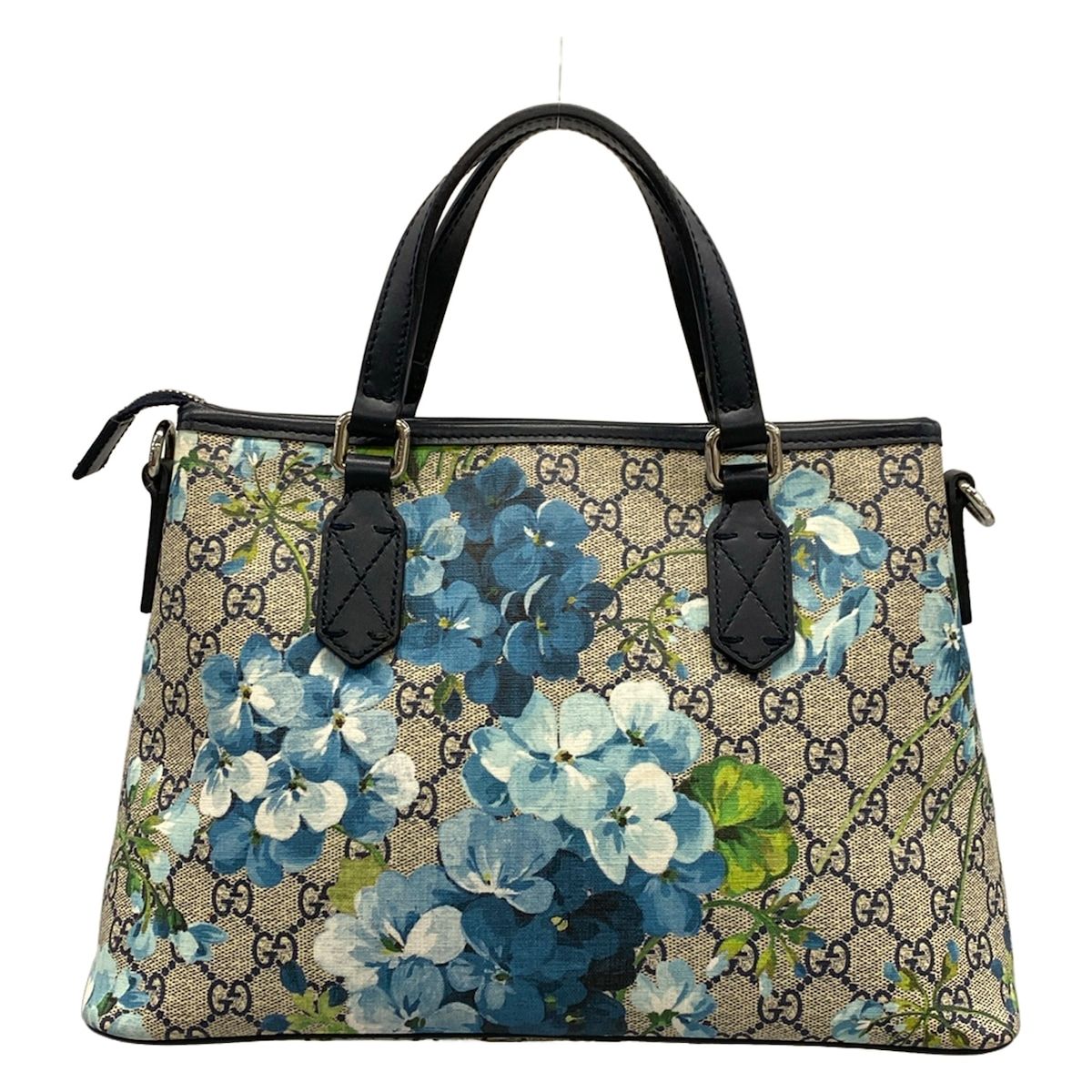 Gucci Handbag GG Blue Mus Navy Ivory Multi Leather — view 3