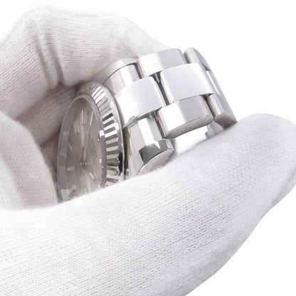 Rolex Datejust 41 SS 18k White Gold Roulette Watch Silver Dial — view 5