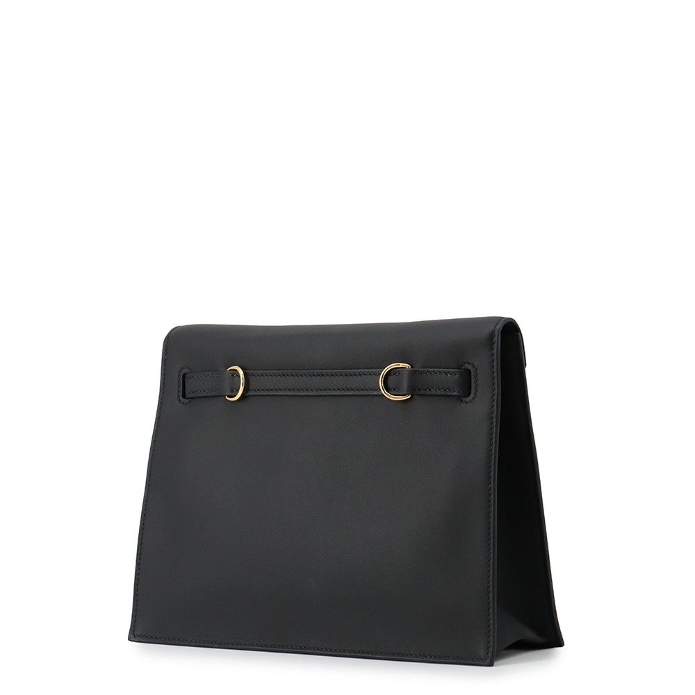 Hermes Shoulder Bag Kelly Dance 2 Black Gold Swift Clutch — view 2