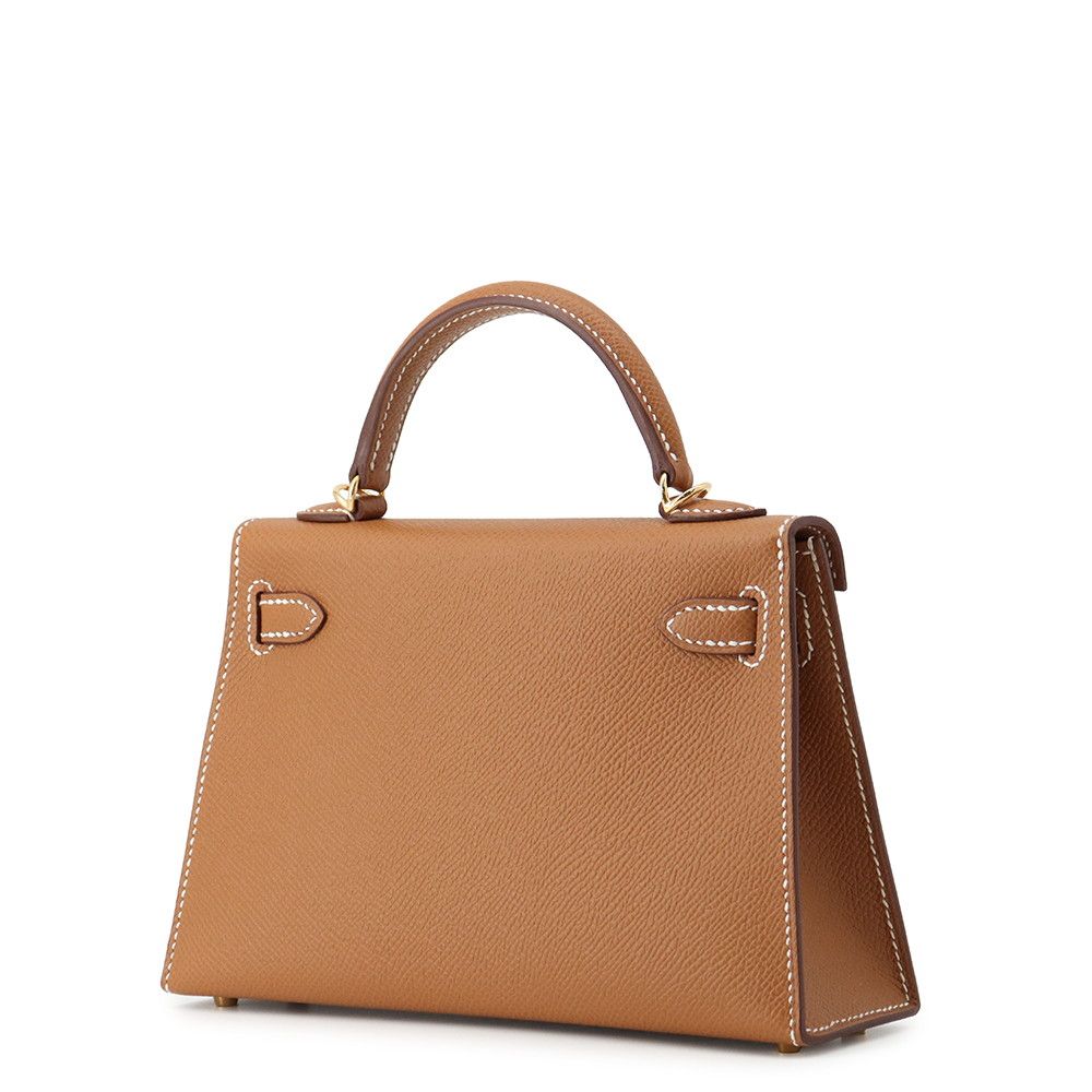 Hermes Handbag Mini Kelly Sellier Gold Epsom 2-Way — view 2