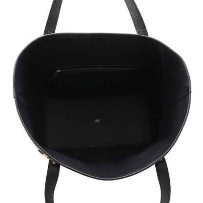 Hermes Tote Pure Sangle Black Caramel Silver Toile Military Taurillon Clemence — view 5