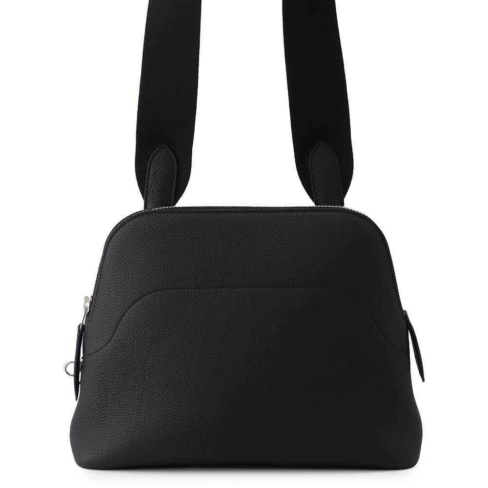 Hermes Shoulder Bag Bolide Messenger Black Silver Togo