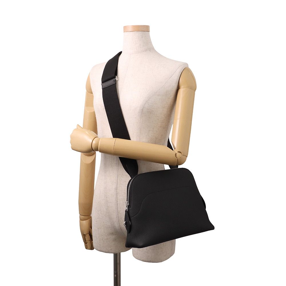 Hermes Shoulder Bag Bolide Messenger Black Silver Togo — view 4