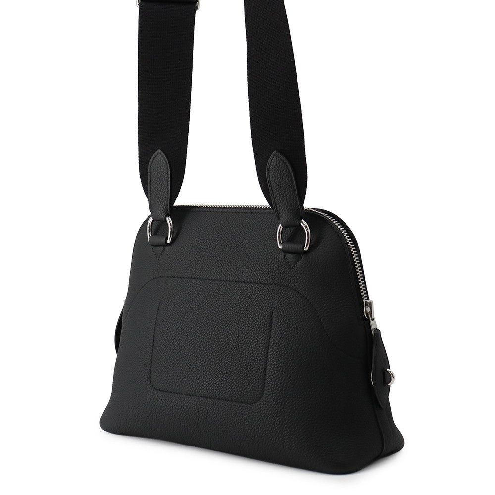 Hermes Shoulder Bag Bolide Messenger Black Silver Togo — view 2