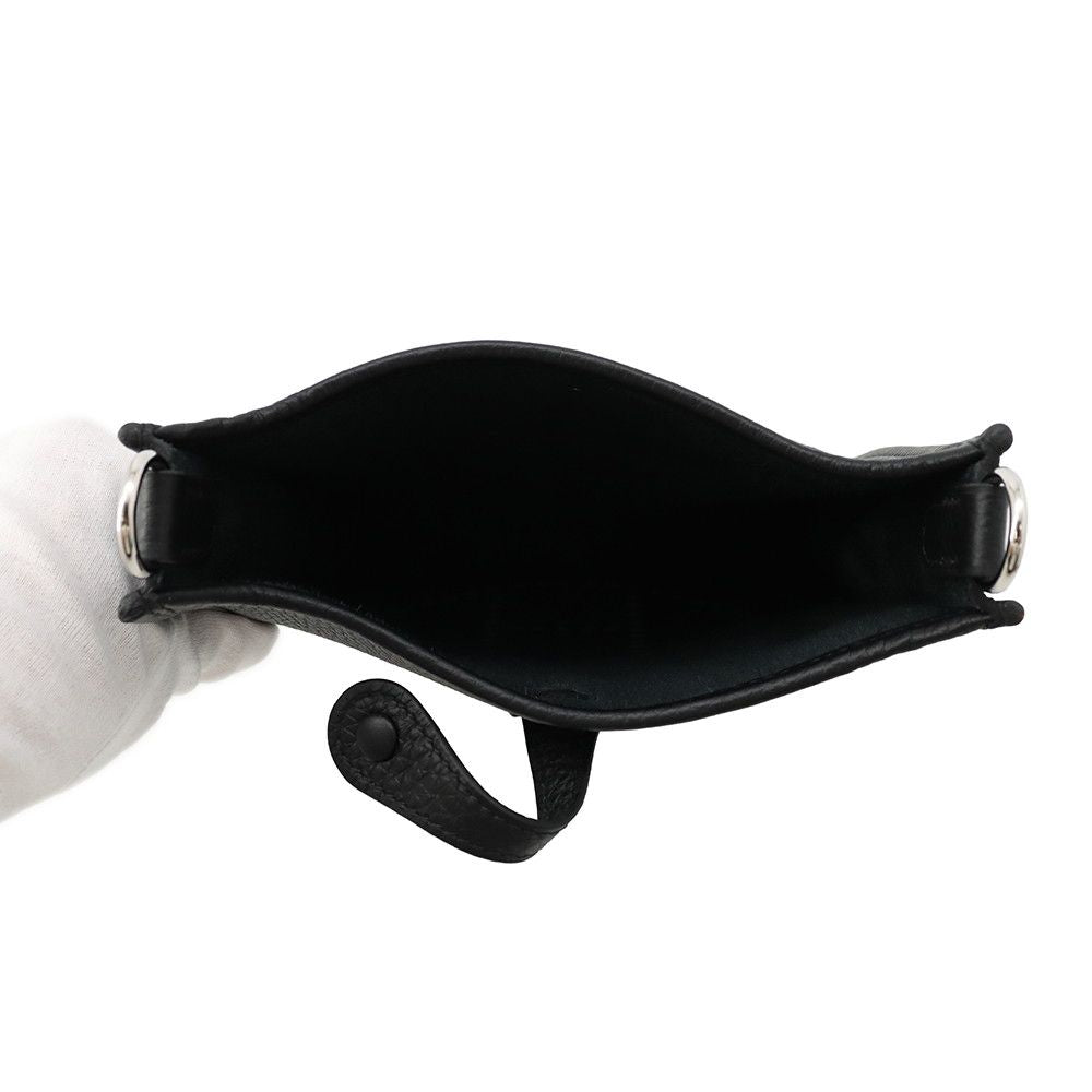 Hermes Shoulder Bag Evelyne TPM 111 cm Amazon Black Silver Taurillon Clemence — view 4