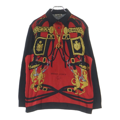 Hermes Brides de Gala Silk Scarf Shirt Switchable Cashmere Knit Long Sleeve