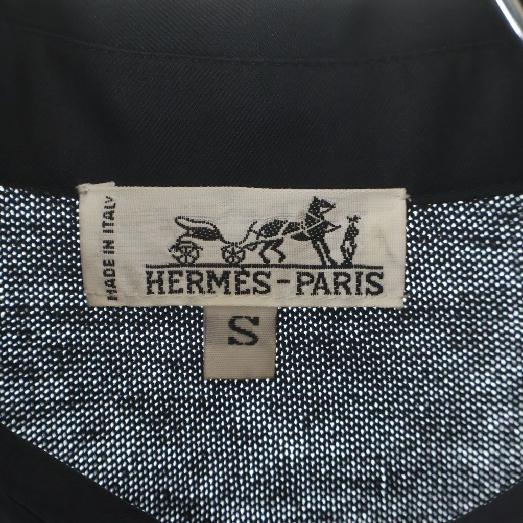 Hermes Brides de Gala Silk Scarf Shirt Switchable Cashmere Knit Long Sleeve — view 7