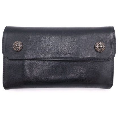 Chrome Hearts Wave Leather Wallet Black