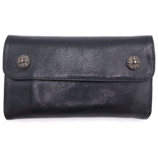 Chrome Hearts Wave Leather Wallet Black