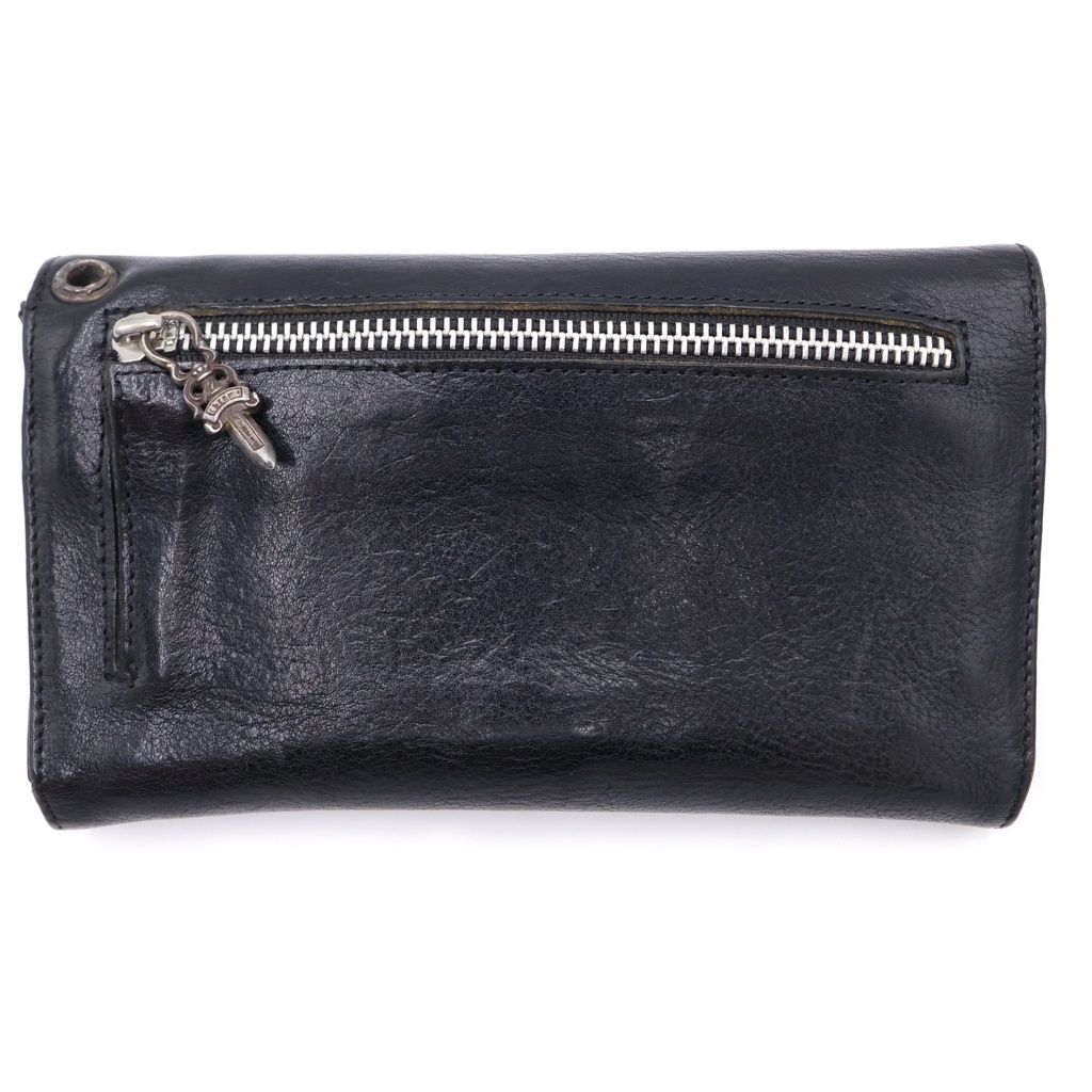 Chrome Hearts Wave Leather Wallet Black — view 2
