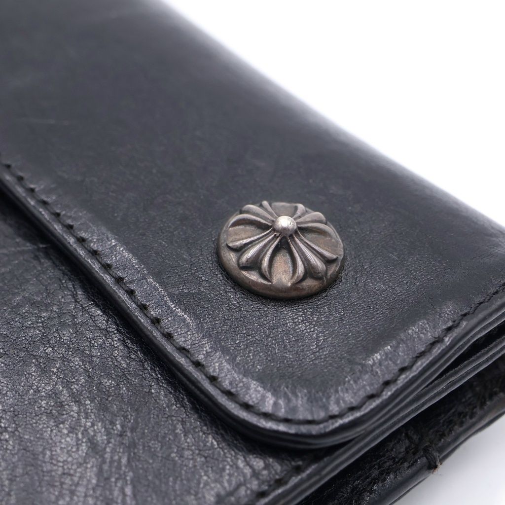 Chrome Hearts Wave Leather Wallet Black — view 6