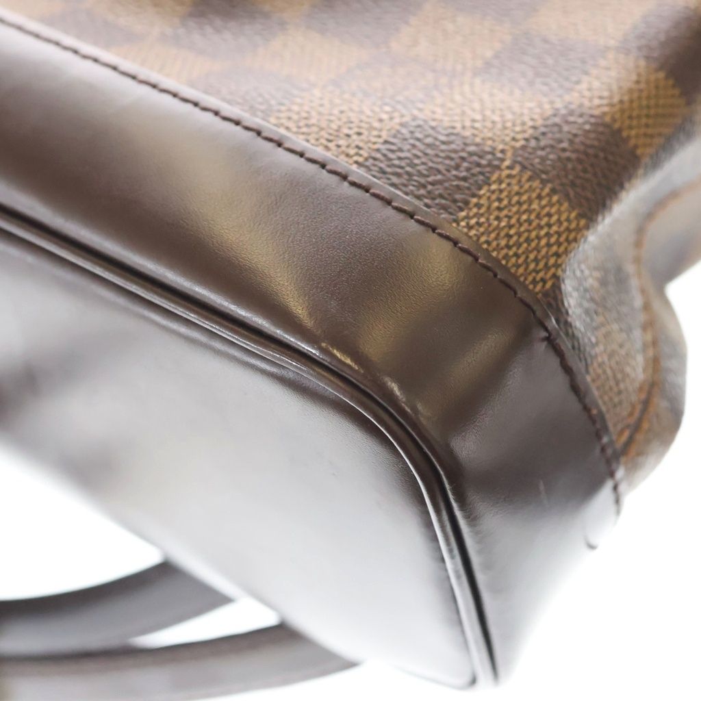 Louis Vuitton Damier Soho Leather Backpack Gold Brown — view 7