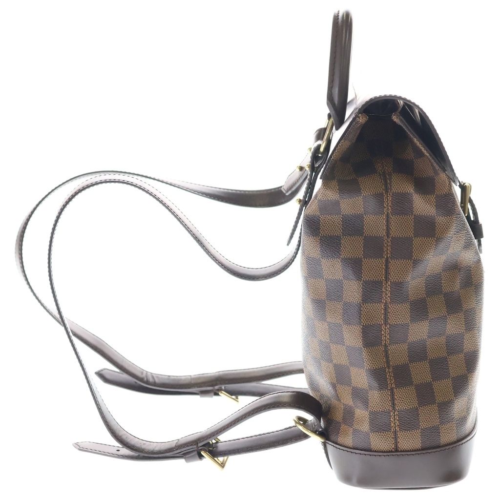 Louis Vuitton Damier Soho Leather Backpack Gold Brown — view 3