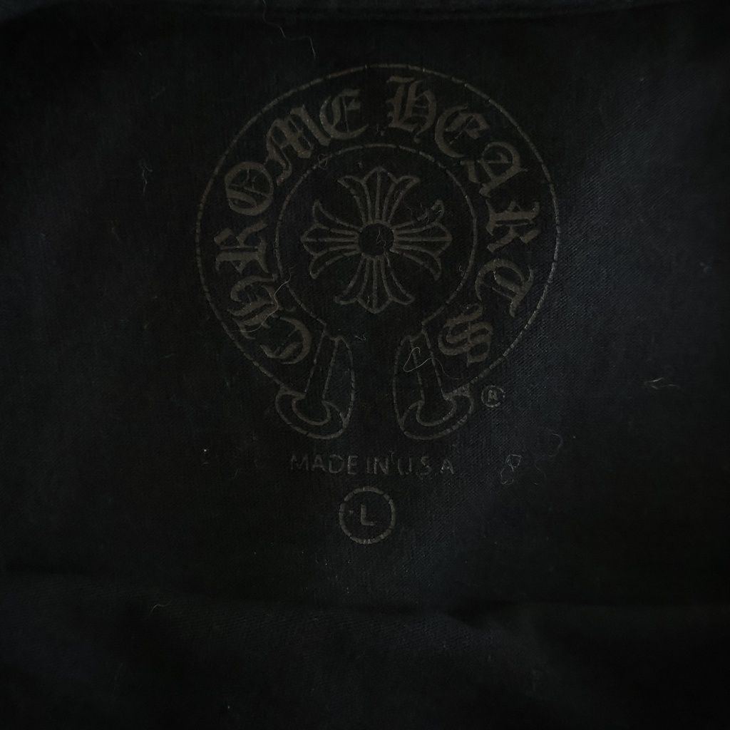 Chrome Hearts CH Plus Back Arm Print Pocket Long Sleeve T-Shirt Black — view 7