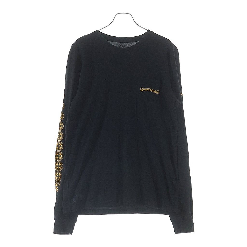 Chrome Hearts CH Plus Back Arm Print Pocket Long Sleeve T-Shirt Black — view 2