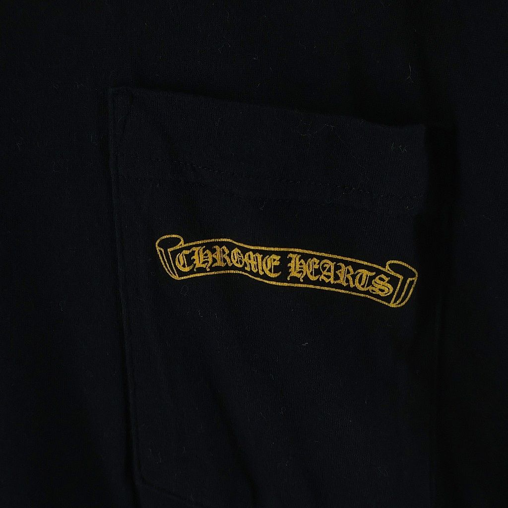 Chrome Hearts CH Plus Back Arm Print Pocket Long Sleeve T-Shirt Black — view 5