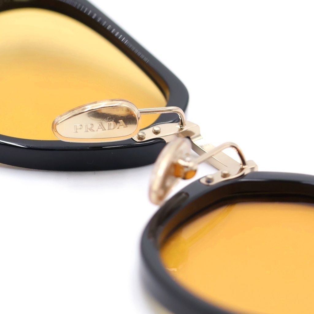Prada Wellington Frame Color Lens Sunglasses Black Eyewear — view 5