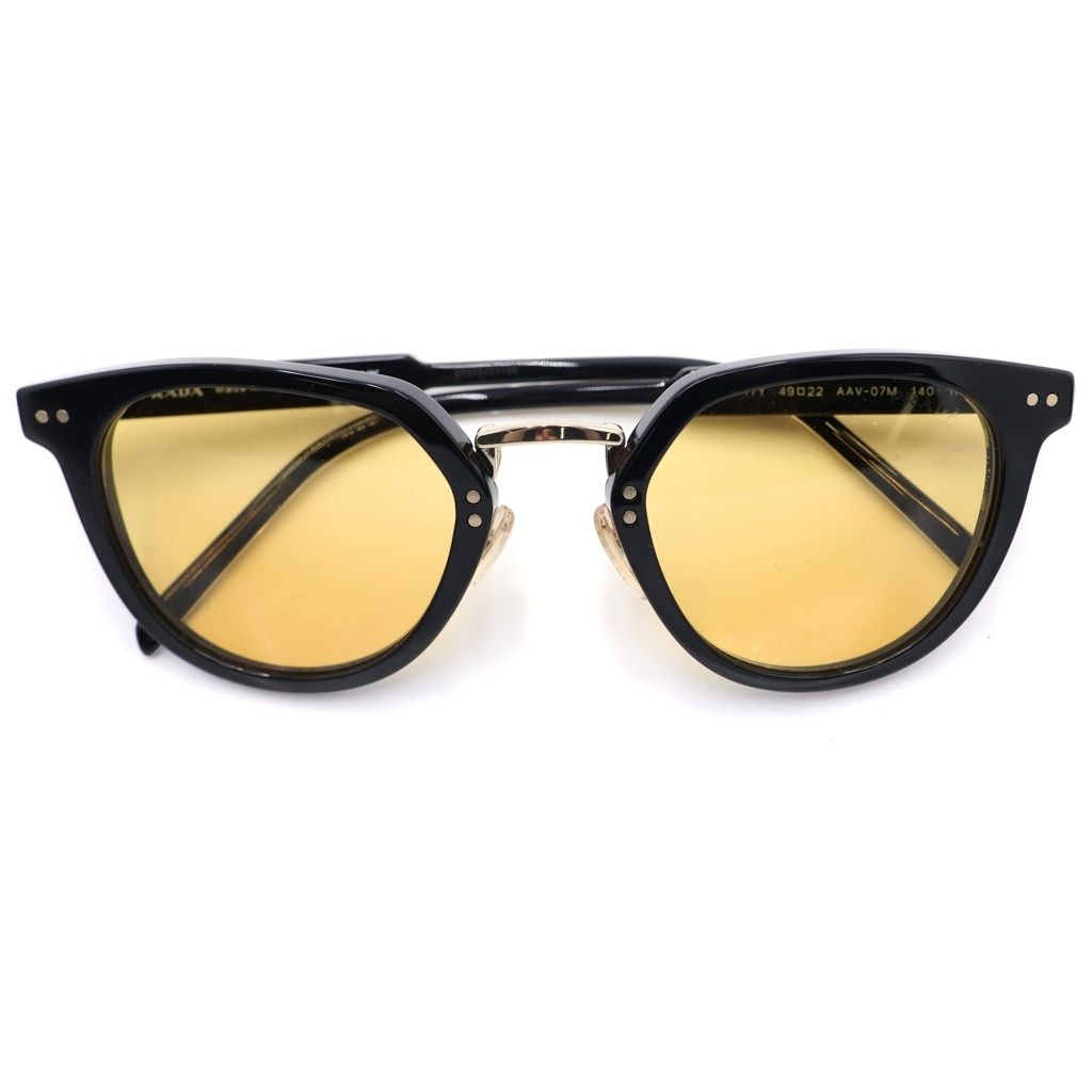 Prada Wellington Frame Color Lens Sunglasses Black Eyewear
