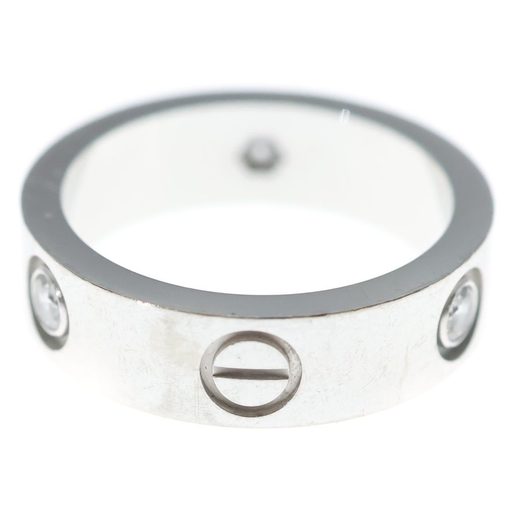 Cartier 18k WG Diamond Love Ring Silver — view 2