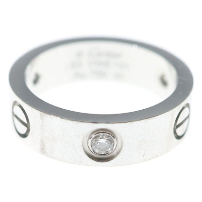 Cartier 18k WG Diamond Love Ring Silver