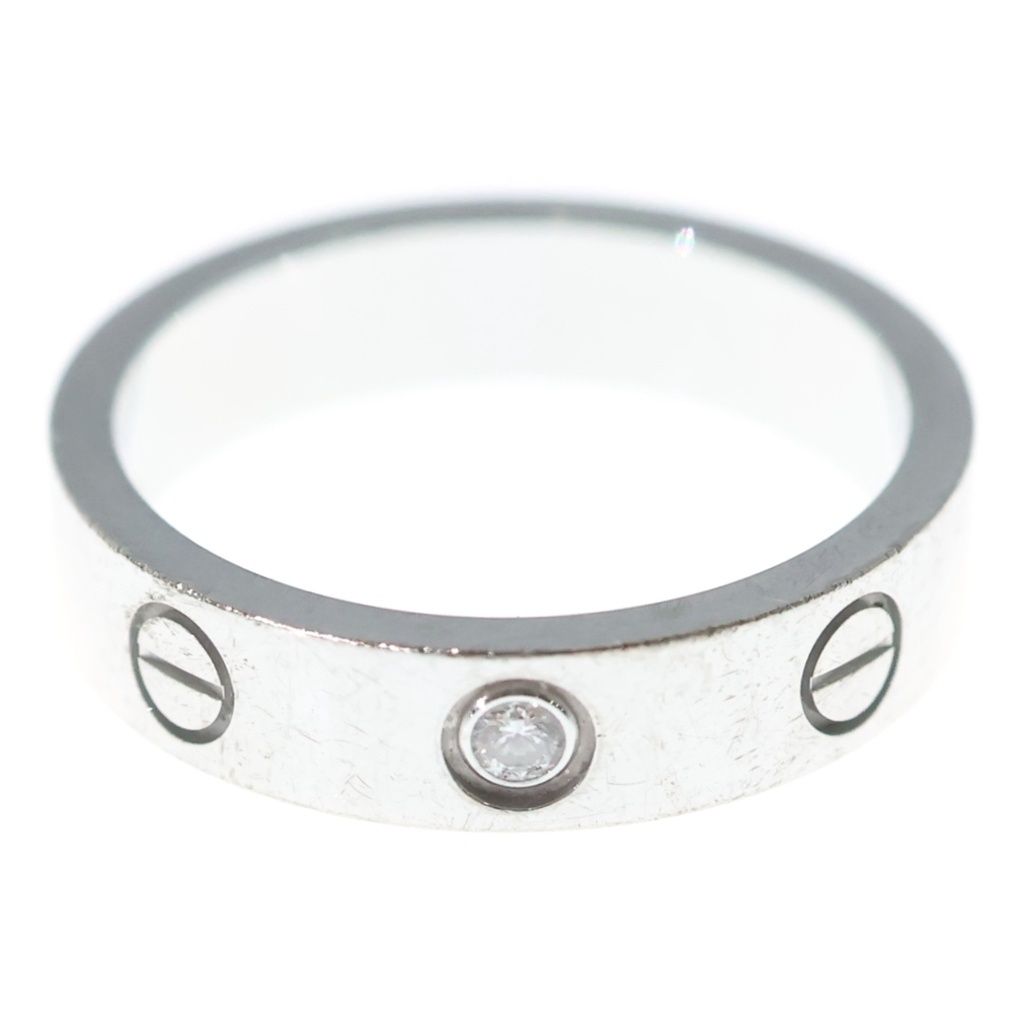 Cartier 18k WG Diamond Love Ring Silver