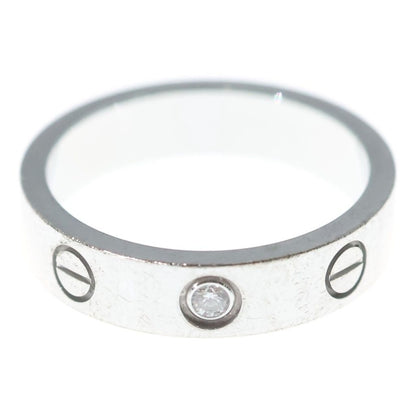Cartier 18k WG Diamond Love Ring Silver