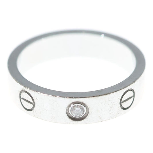 Cartier 18k WG Diamond Love Ring Silver