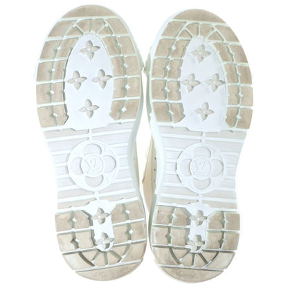 Louis Vuitton Squad Line High Cut Sneakers White Brown Canvas — view 5