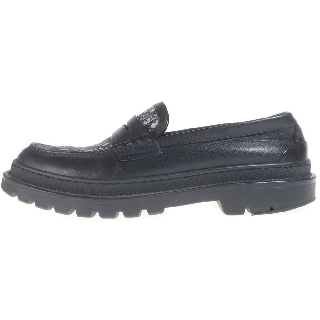 Dior Explorer Loafer Calf Jacquard Loafers Black
