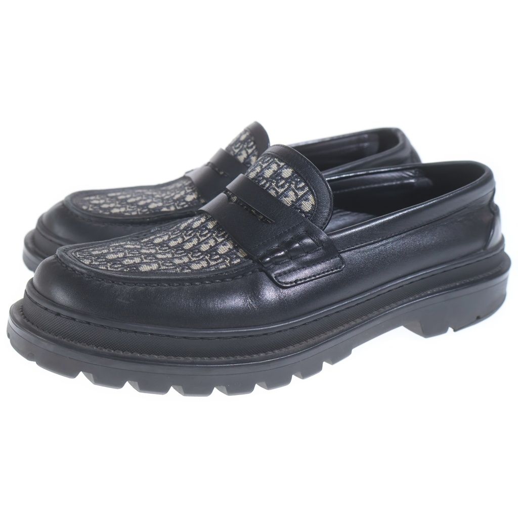 Dior Explorer Loafer Calf Jacquard Loafers Black — view 2