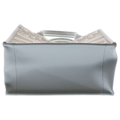 Dior Book Tote Small White 2-Way Shoulder Bag Canvas Leather Gray — view 4
