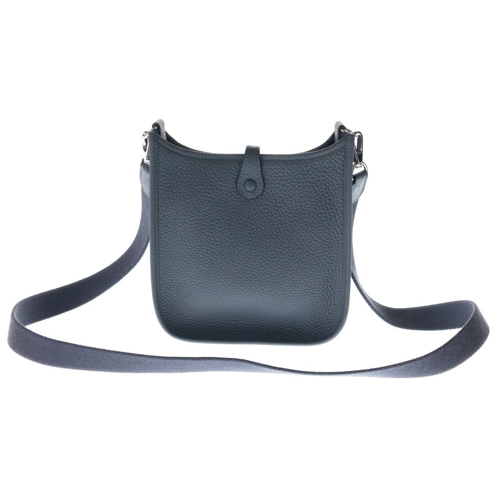 Hermes Evelyne TPM Grease Misty Taurillon Clemence Silver Shoulder — view 2